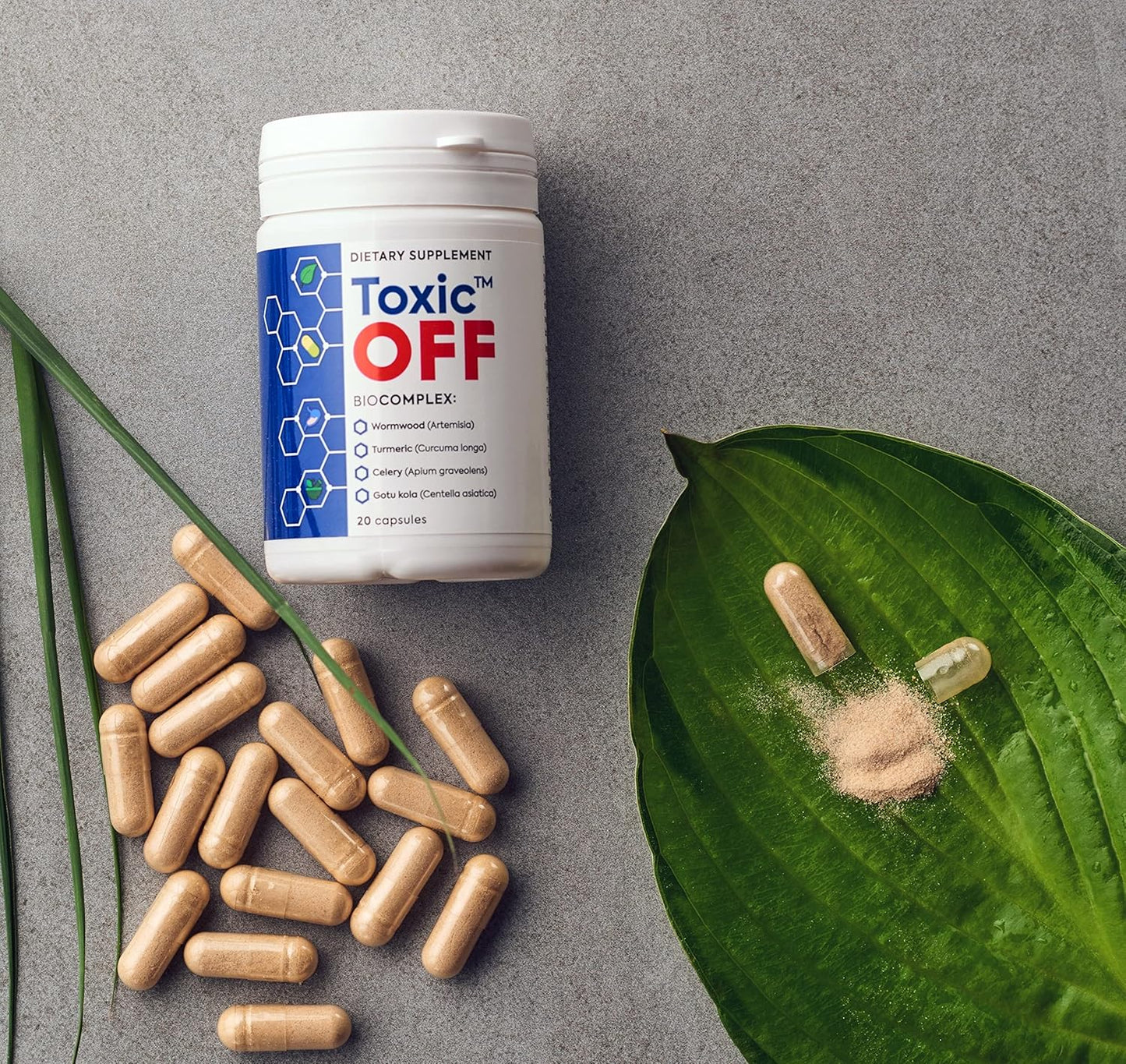 TOXIC OFF Daily Easy Swallow Capsules - 20 Servings Pack - 1 Count