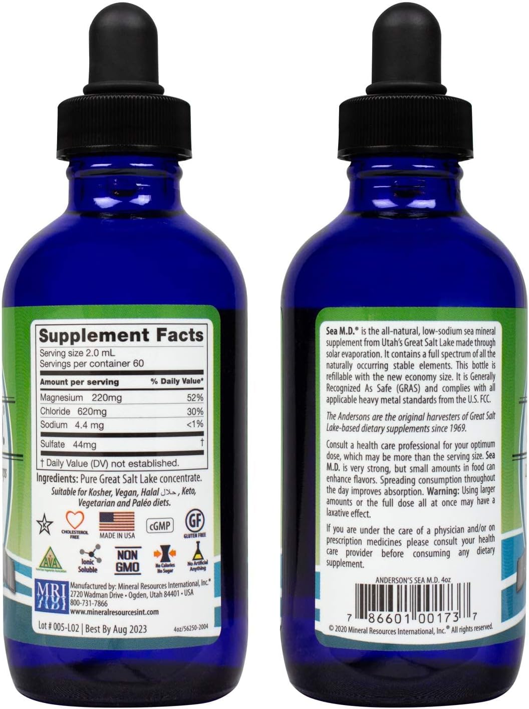 Trace Minerals Drops & Fiber Blend Bundle for Ultimate Health Boost by Mineral Resources International, Inc.
