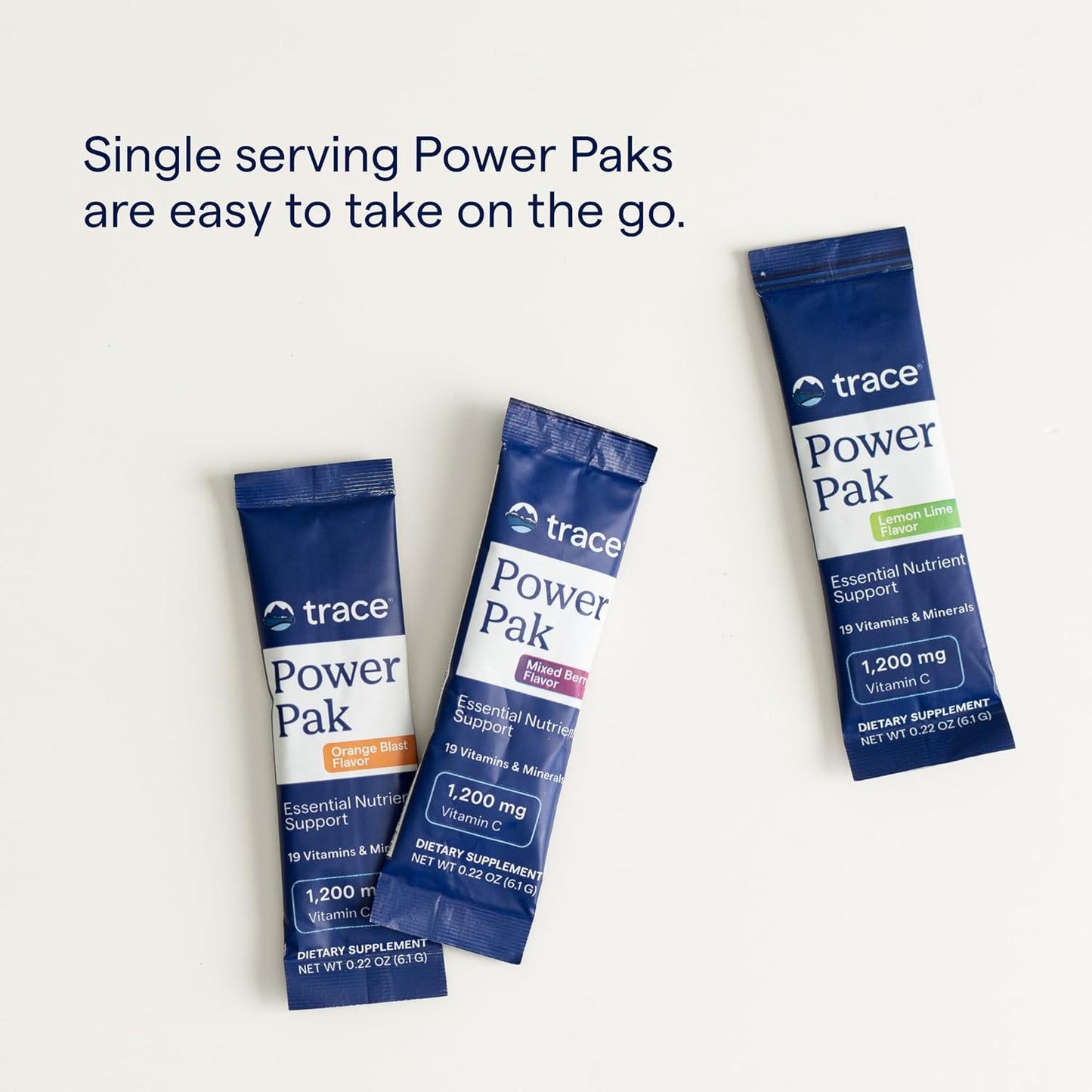 Trace Minerals Power Pak Electrolyte Powder Packets - Immunity & Energy Boost - Pomegranate Blueberry - 30 Packets