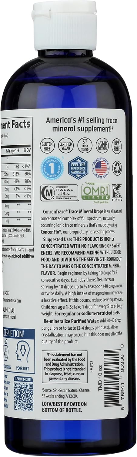 Trace Minerals Research Liquid Trace Mineral Drops - 10 Fluid Ounces