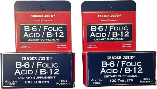 Trader Joe's B-6, Folic Acid, and B-12 Dietary Supplement - 400 Tablets in 2 Packs