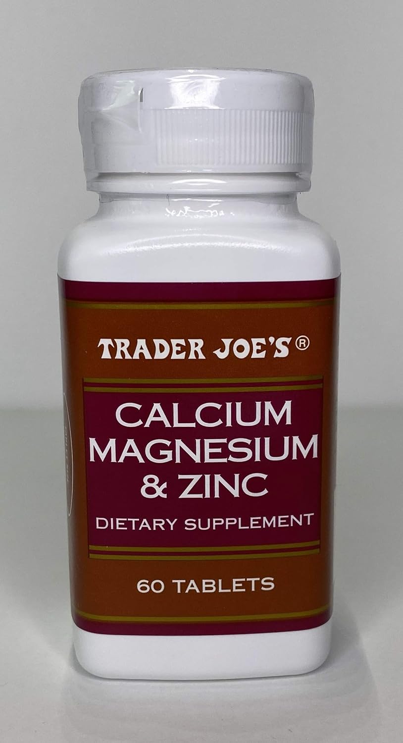 Trader Joe's Calcium Magnesium Zinc Supplement 60 Tablets