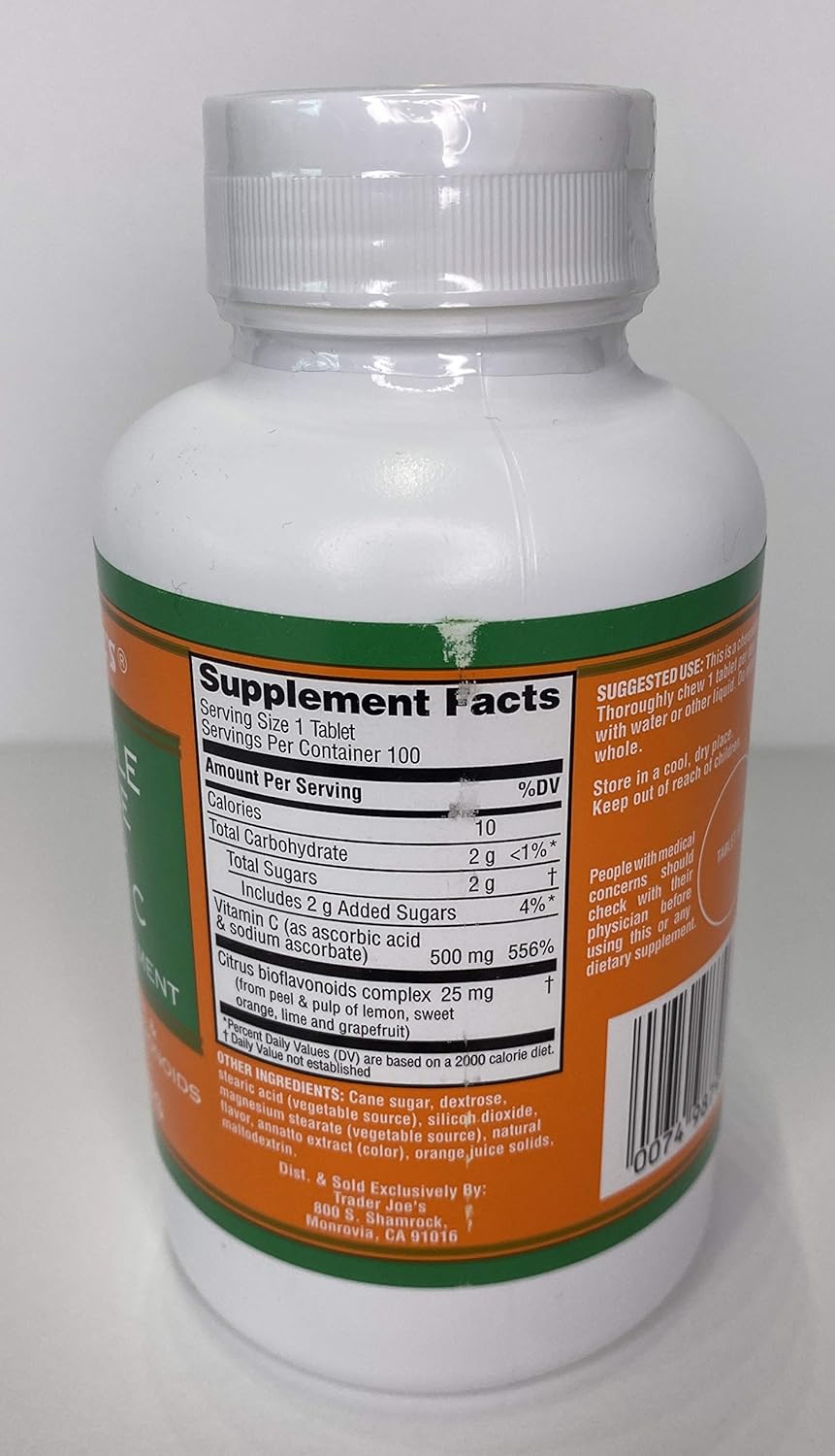 Trader Joe's Chewable Orange Flavored Vitamin C Supplement