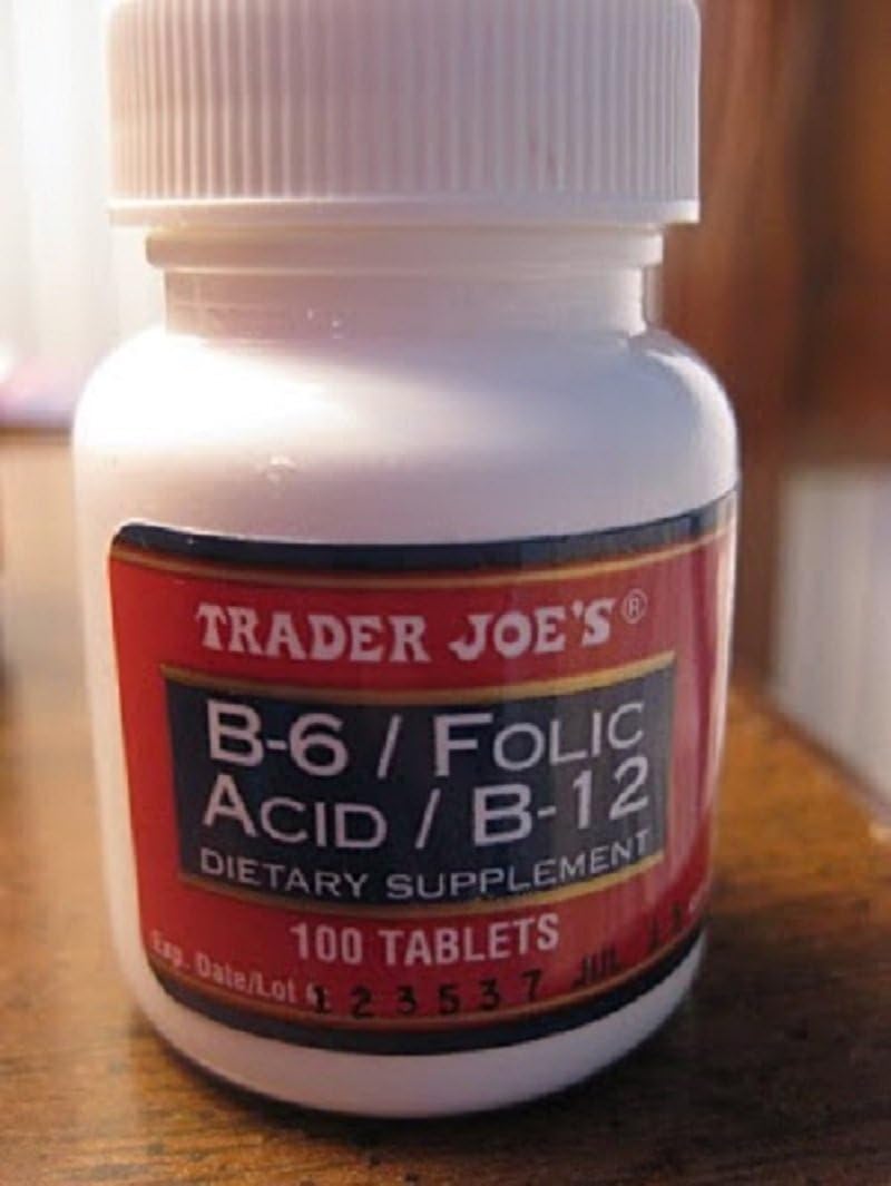 Trader Joe's Sublingual B-6, Folic Acid, and B-12 Supplement - 100 Tablets
