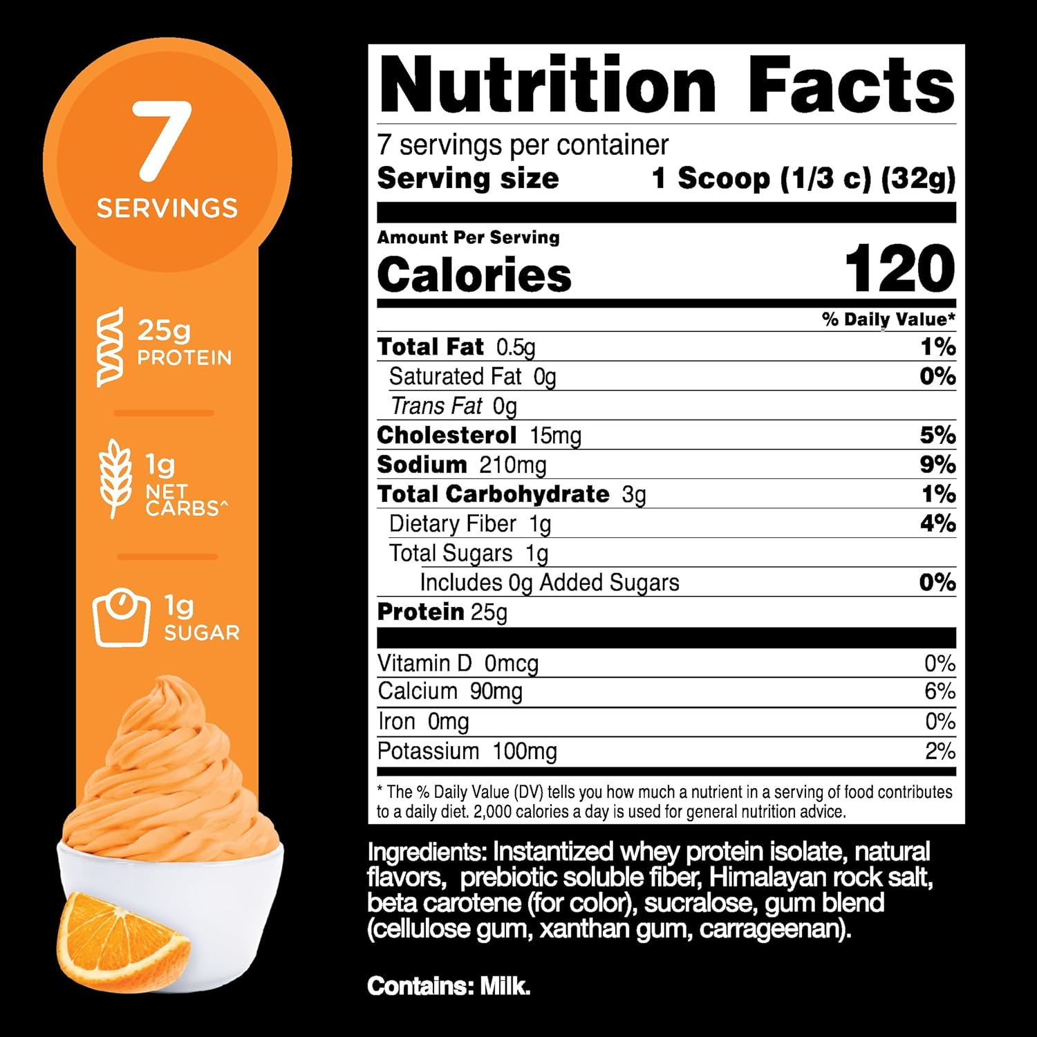 TransformHQ Orange Whip Whey Protein Isolate (WPI) Powder - 7 Servings