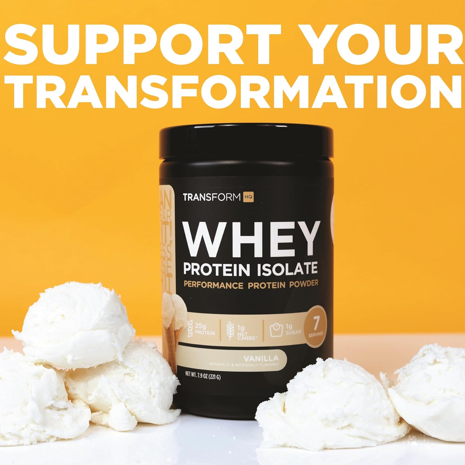 TransformHQ Orange Whip Whey Protein Isolate (WPI) Powder - 7 Servings