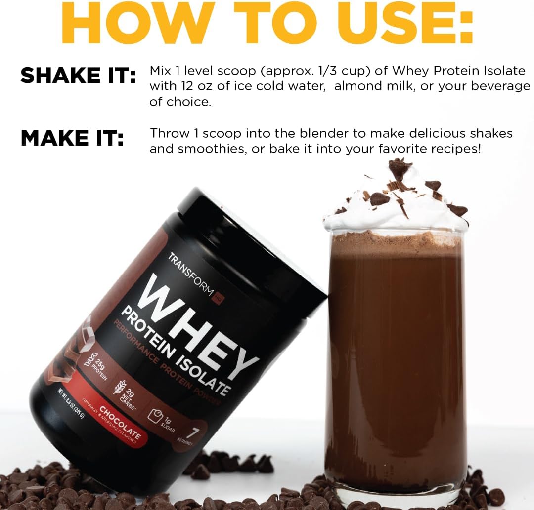 TransformHQ Orange Whip Whey Protein Isolate (WPI) Powder - 7 Servings