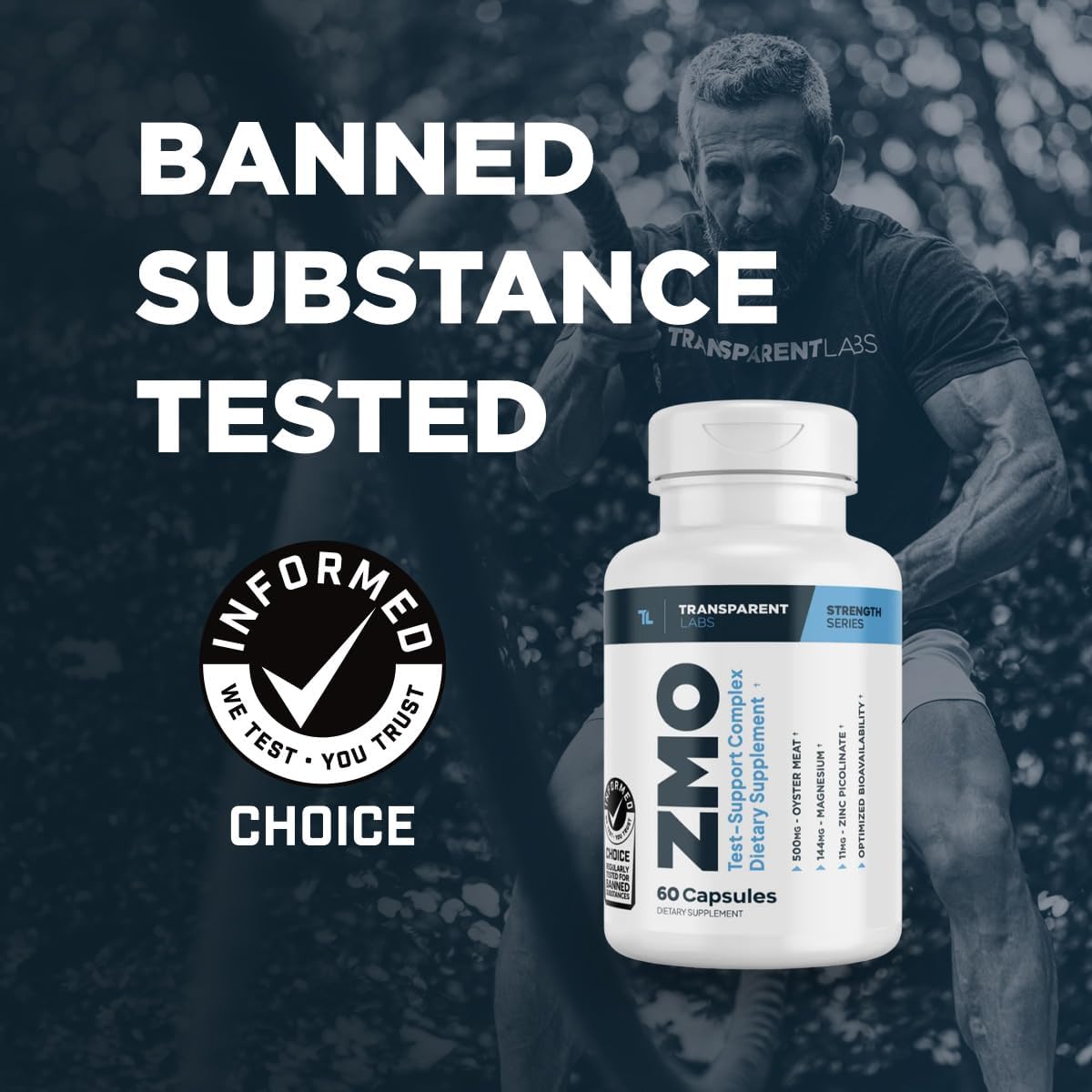 Transparent Labs ZMO - Zinc, Magnesium, Oyster Powder Muscle Builder - 60 Capsules for Recovery & Performance - Men and Women