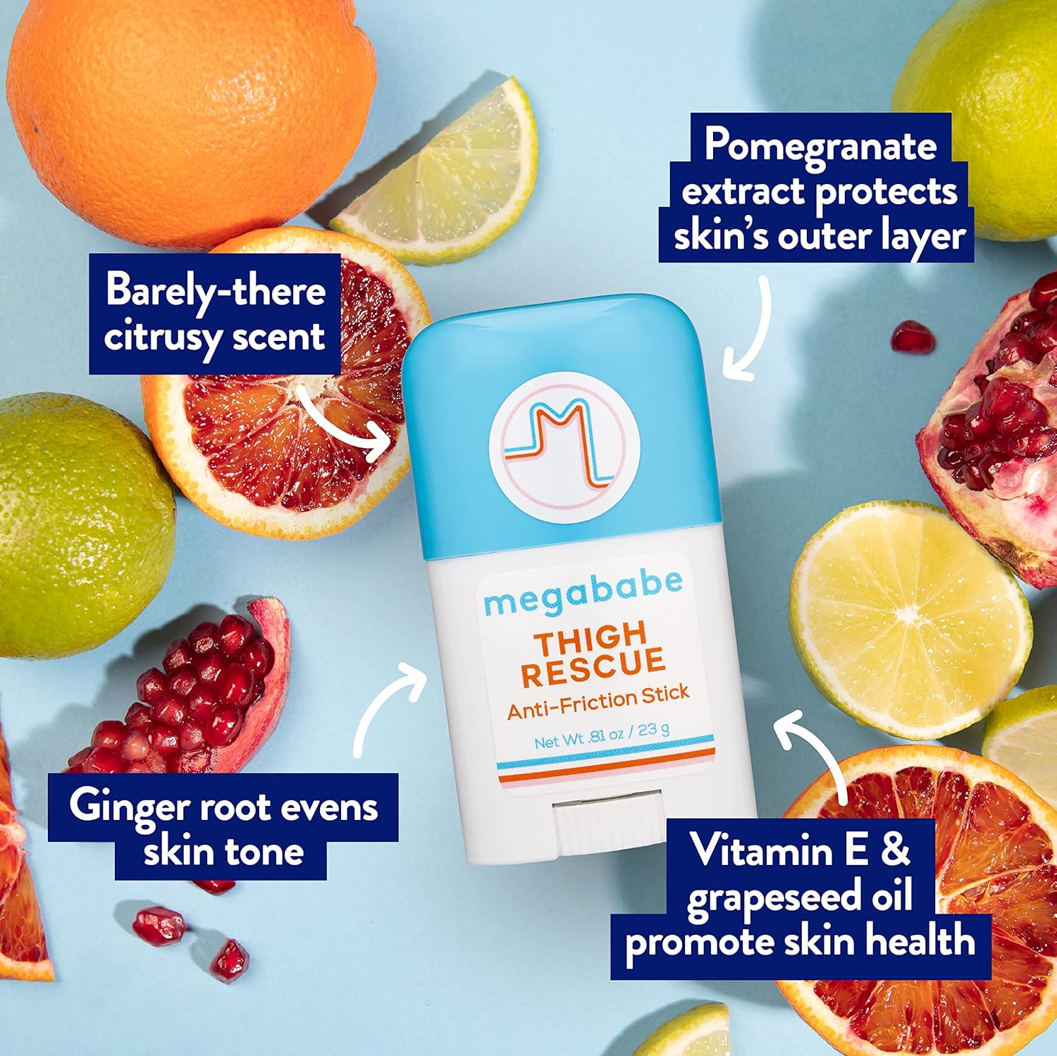 Travel Size Megababe Thigh Rescue Stick - Anti-Chafe Solution