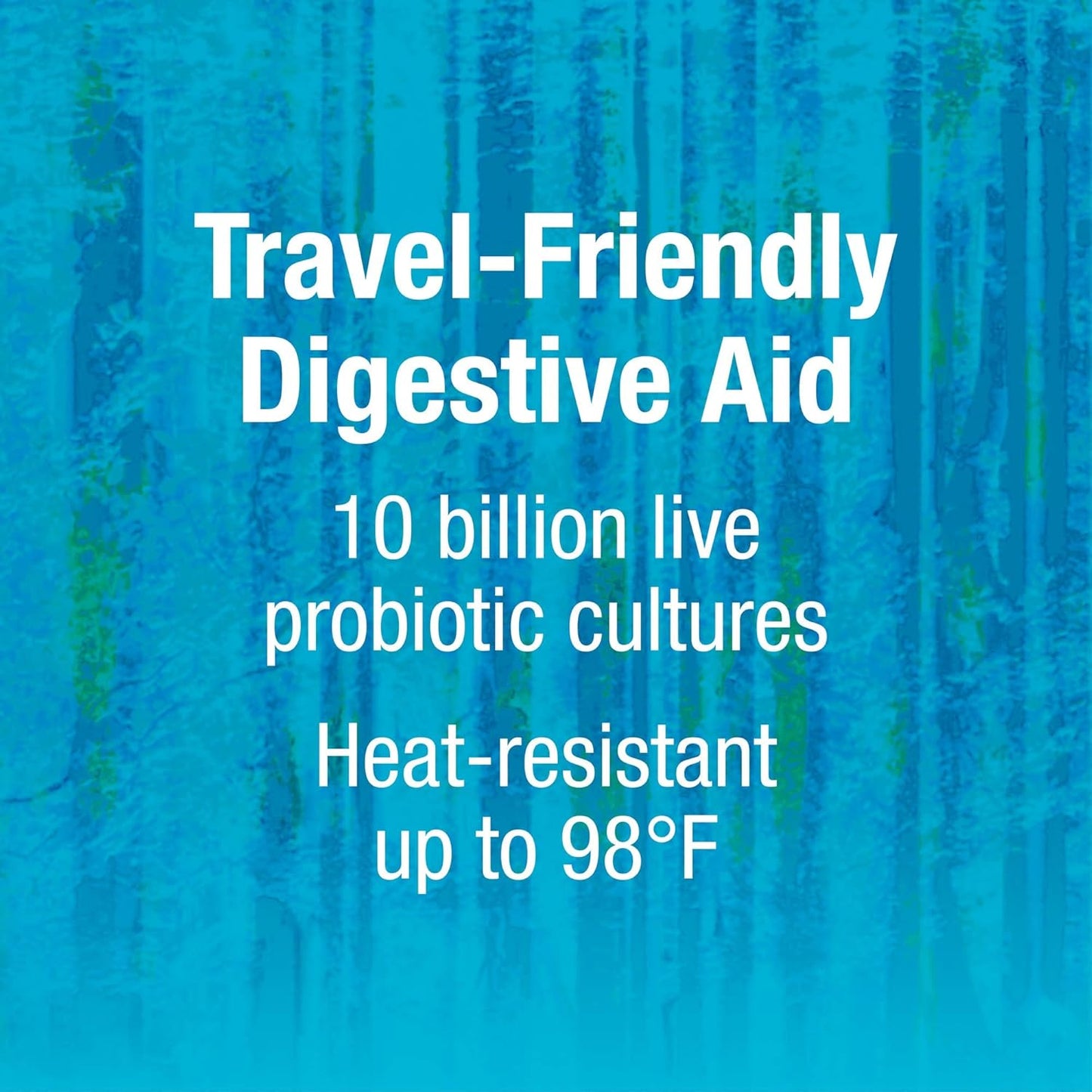 TravelBiotic Probiotic Supplement - 10 Billion CFU for Colon and Immune Health - Vegan - 60 Capsules