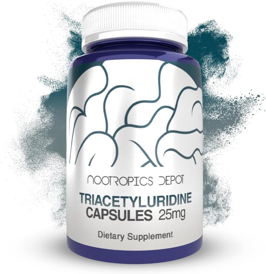 Triacetyluridine Capsules 25mg | Nootropics for Cognitive Health | Supports Well-Being & Stress Levels | 60 Count