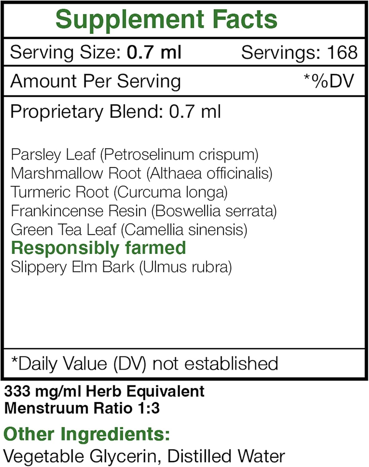 Tribal Crohn's Herbal Glycerite Tincture with Slippery Elm, Marshmallow, Turmeric - Gut and Bowel Support Formula (4 FL OZ)