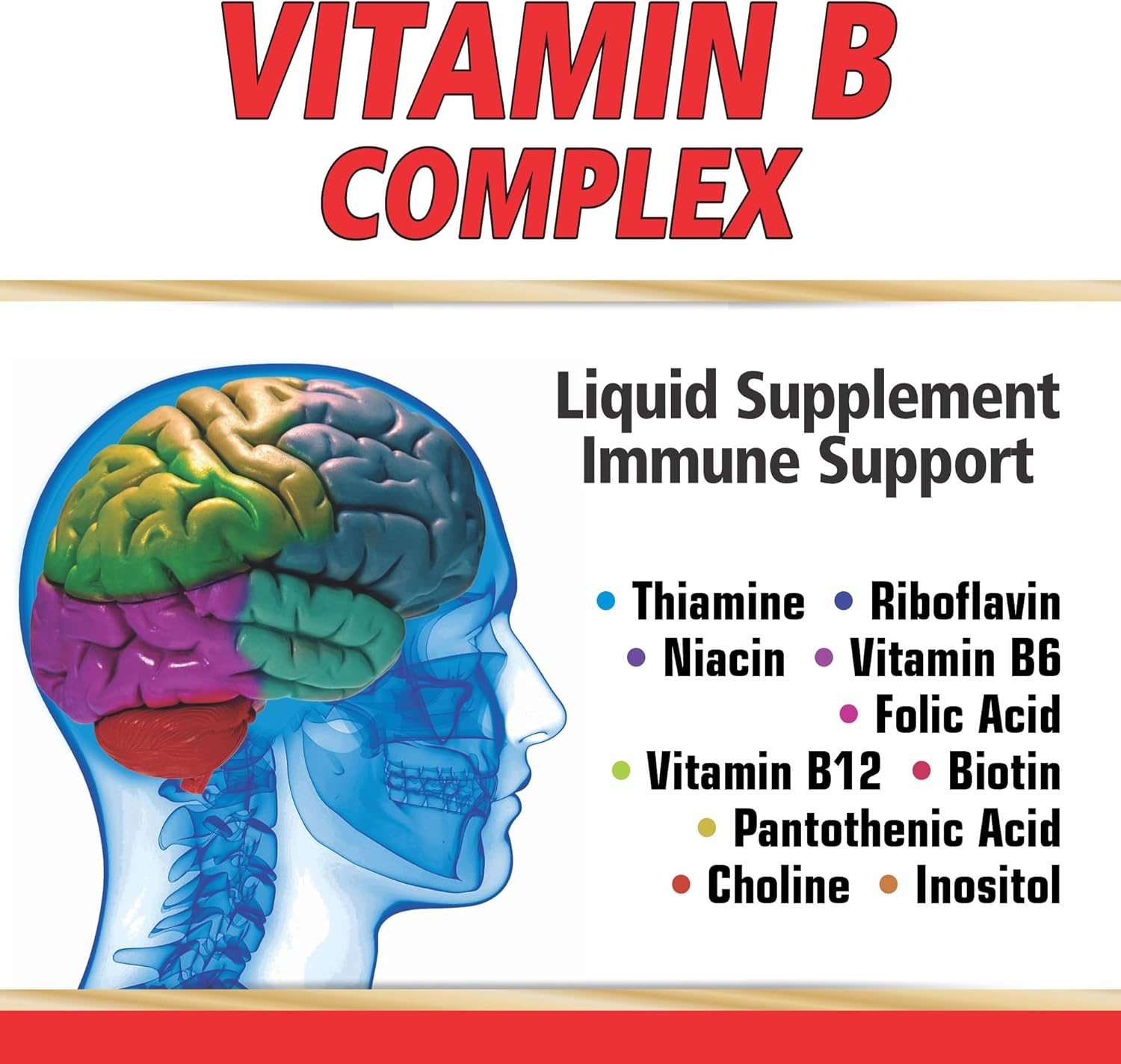 Tribedoce 50,000 - Liquid Vitamin B Complex Supplement for Immune Support, Non-GMO, 10 Ampoules (3.4 fl oz / 100 ml)