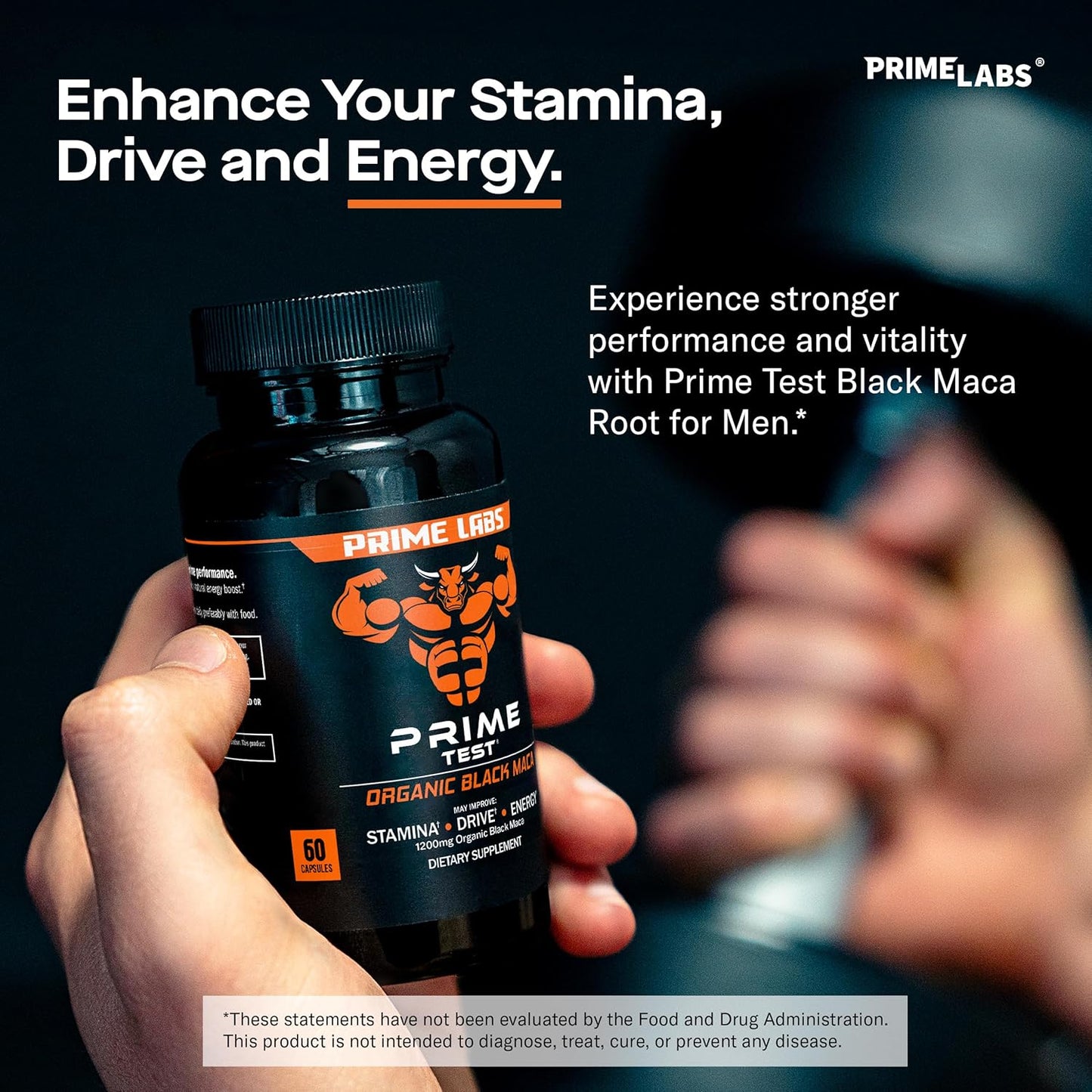 Tribulus Terrestris and Organic Black Maca Combo Pack - 120 ct and 60 ct - Prime Labs