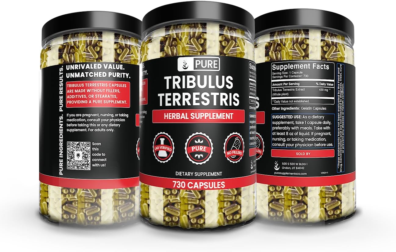 Tribulus Terrestris Capsules - Pure Ingredients, No Fillers, Lab Verified (730 Count) - BoostGo Australia