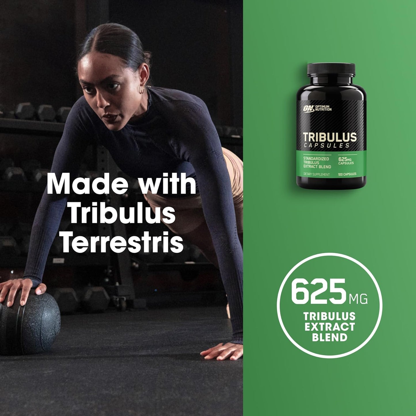 Tribulus Terrestris Strength & Stamina Enhancer Supplement - 625mg, 100 Capsules by Optimum Nutrition