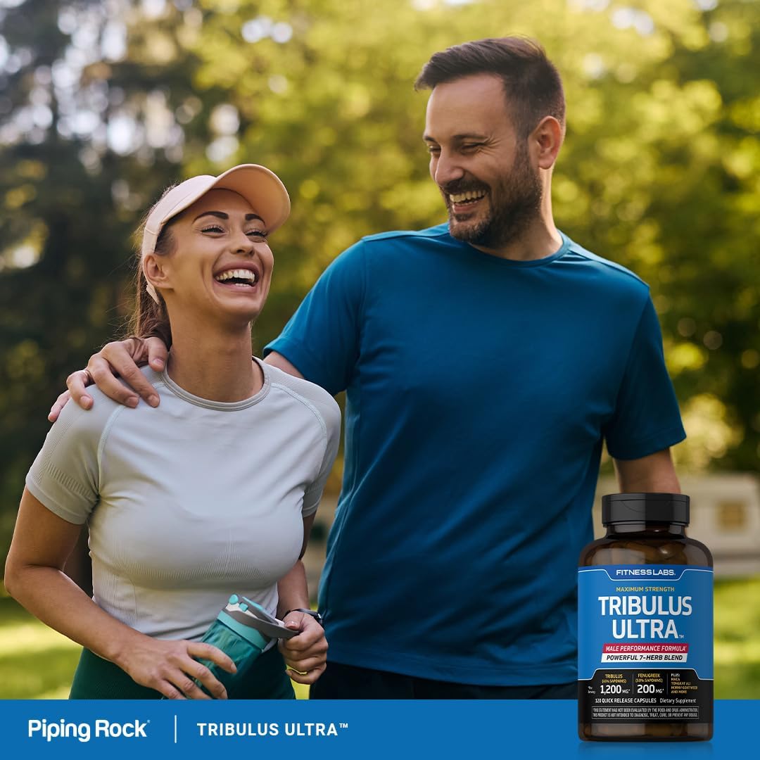Tribulus Terrestris Supplement for Men | 120 Capsules | Blend with Fenugreek & Maca Extract | Non GMO & Gluten Free