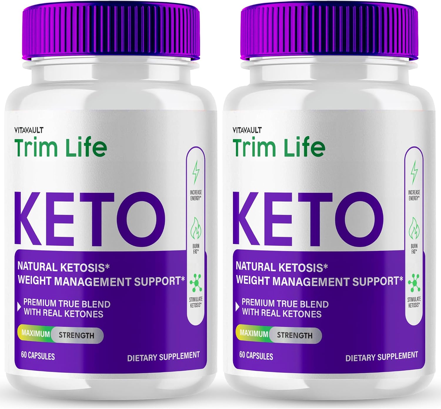 Trim Life Keto Capsules - Maximum Strength Advanced Formula Supplement for Natural Slimming Formula - 2 Pack TrimLife Pills Reviews