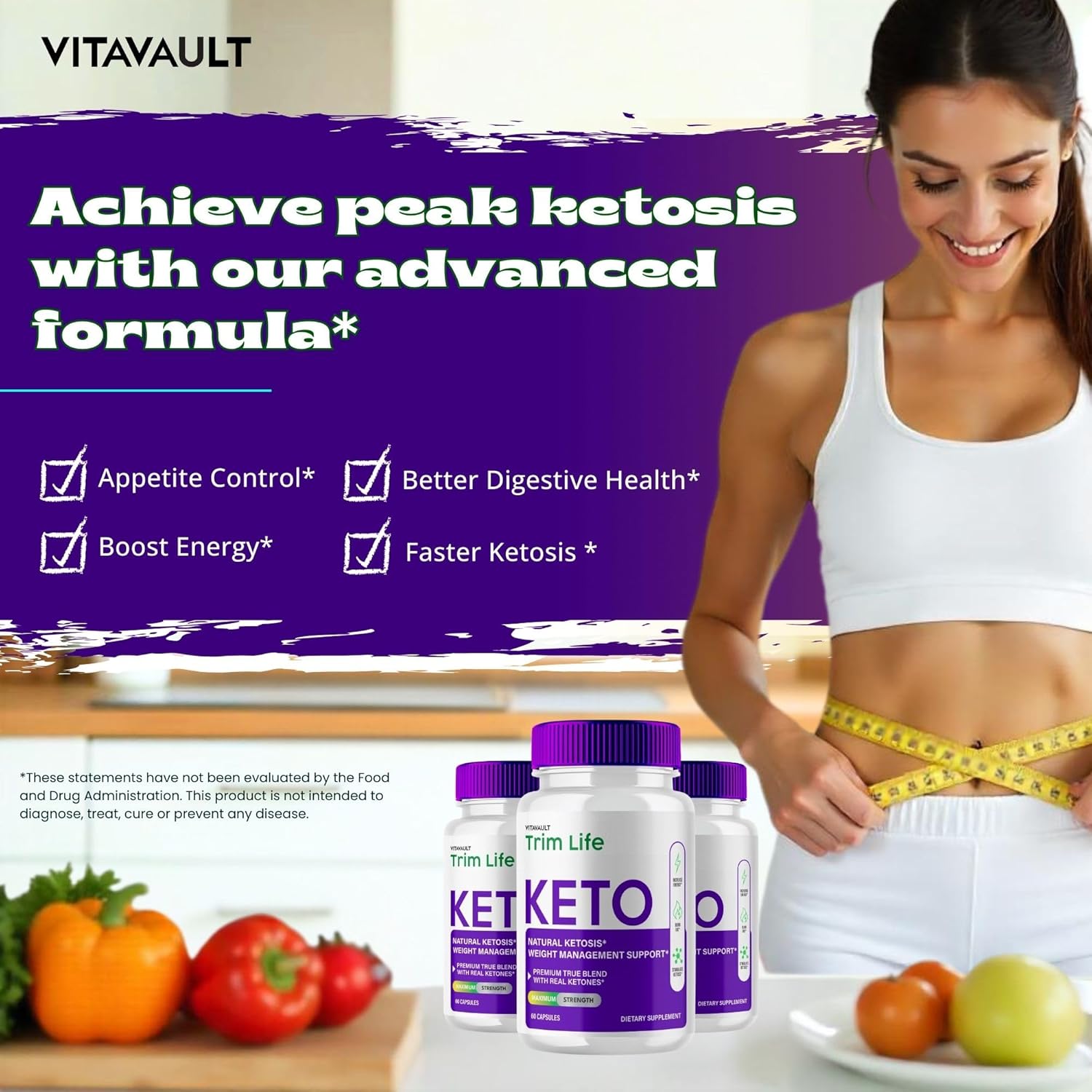 Trim Life Keto Capsules - Maximum Strength Advanced Formula Supplement for Natural Slimming Formula - 2 Pack TrimLife Pills Reviews