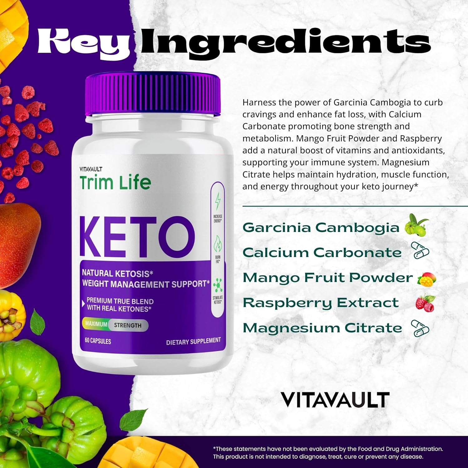 Trim Life Keto Capsules - Maximum Strength Advanced Formula Supplement for Natural Slimming Formula - 2 Pack TrimLife Pills Reviews