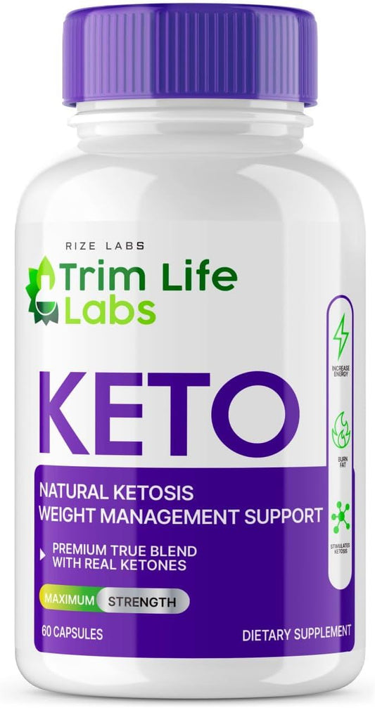Trim Life Labs Keto Capsules - Maximum Strength Weight Loss Pills with Keto+ACV Formula - 60 Capsules