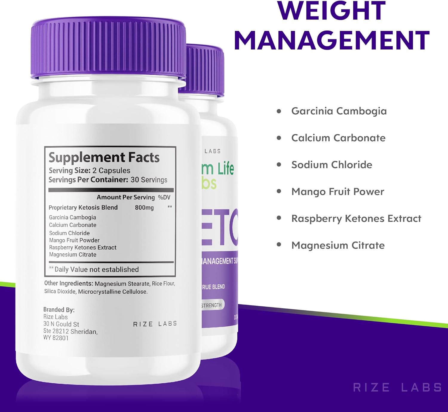 Trim Life Labs Keto Capsules - Maximum Strength Weight Loss Pills with Keto+ACV Formula - 60 Capsules