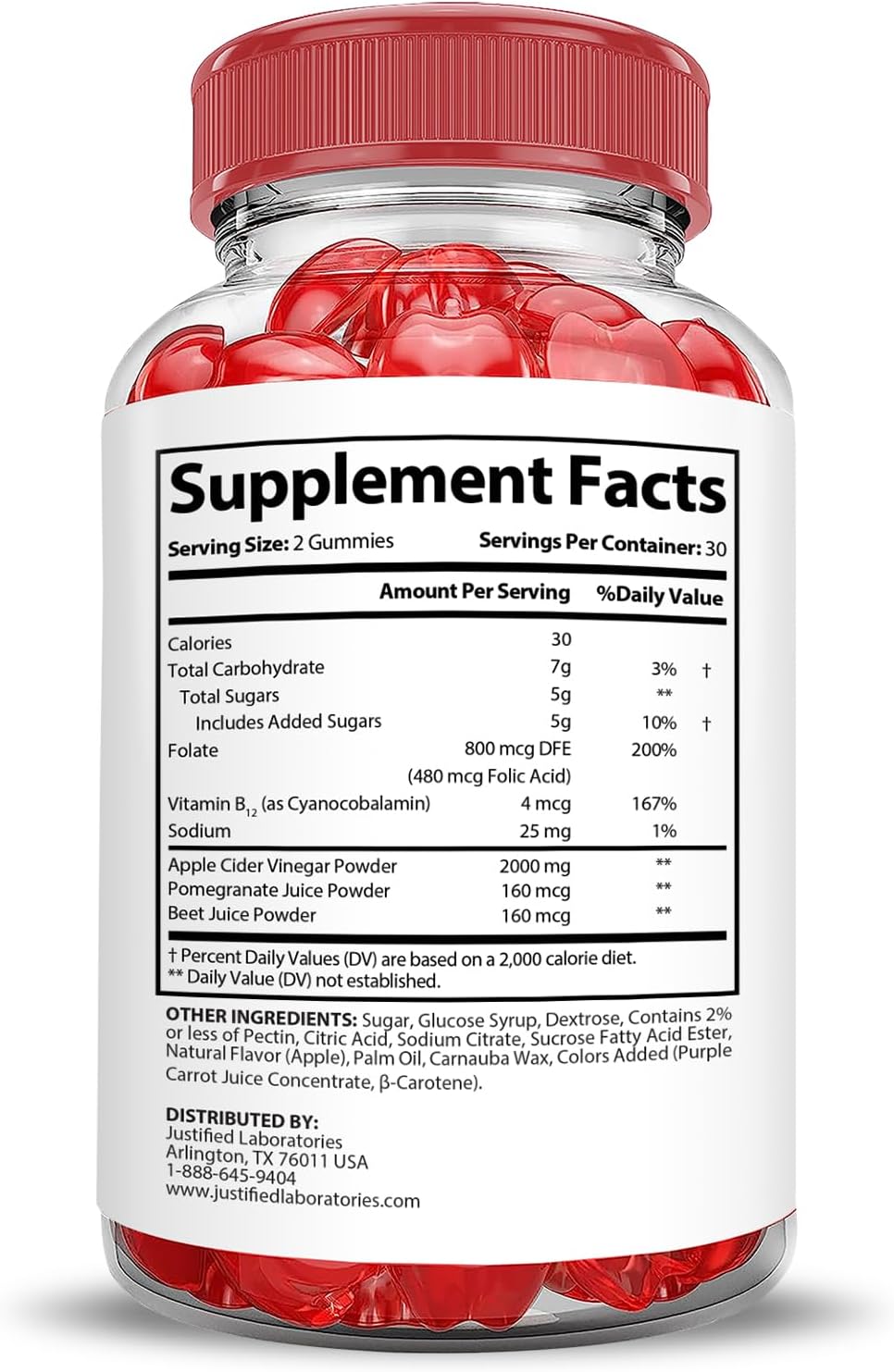 Trim Tummy Keto ACV Gummies Extreme 2000MG with Pomegranate Beet Juice Powder - 60 Vegan Non GMO Gummys