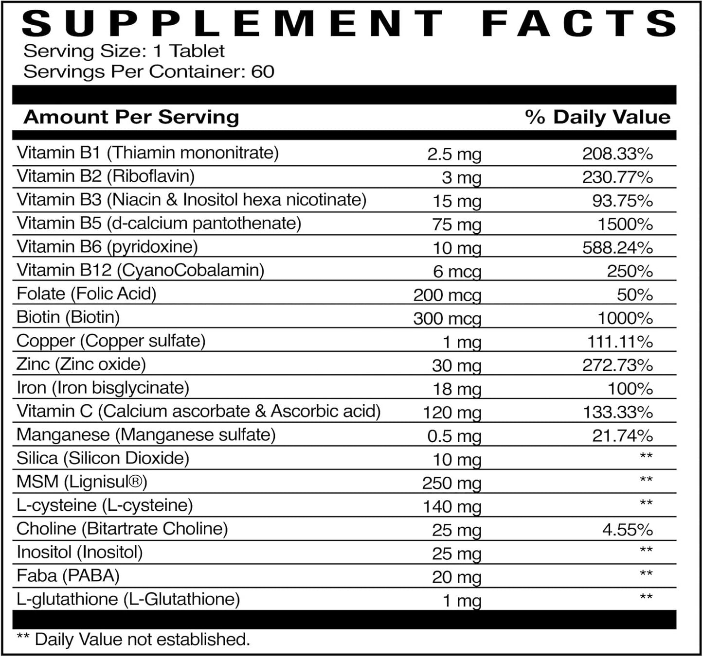 TRIOMEDICA RootZone Hair Skin Nails Supplement with Biotin & MSM, 60 Tablets