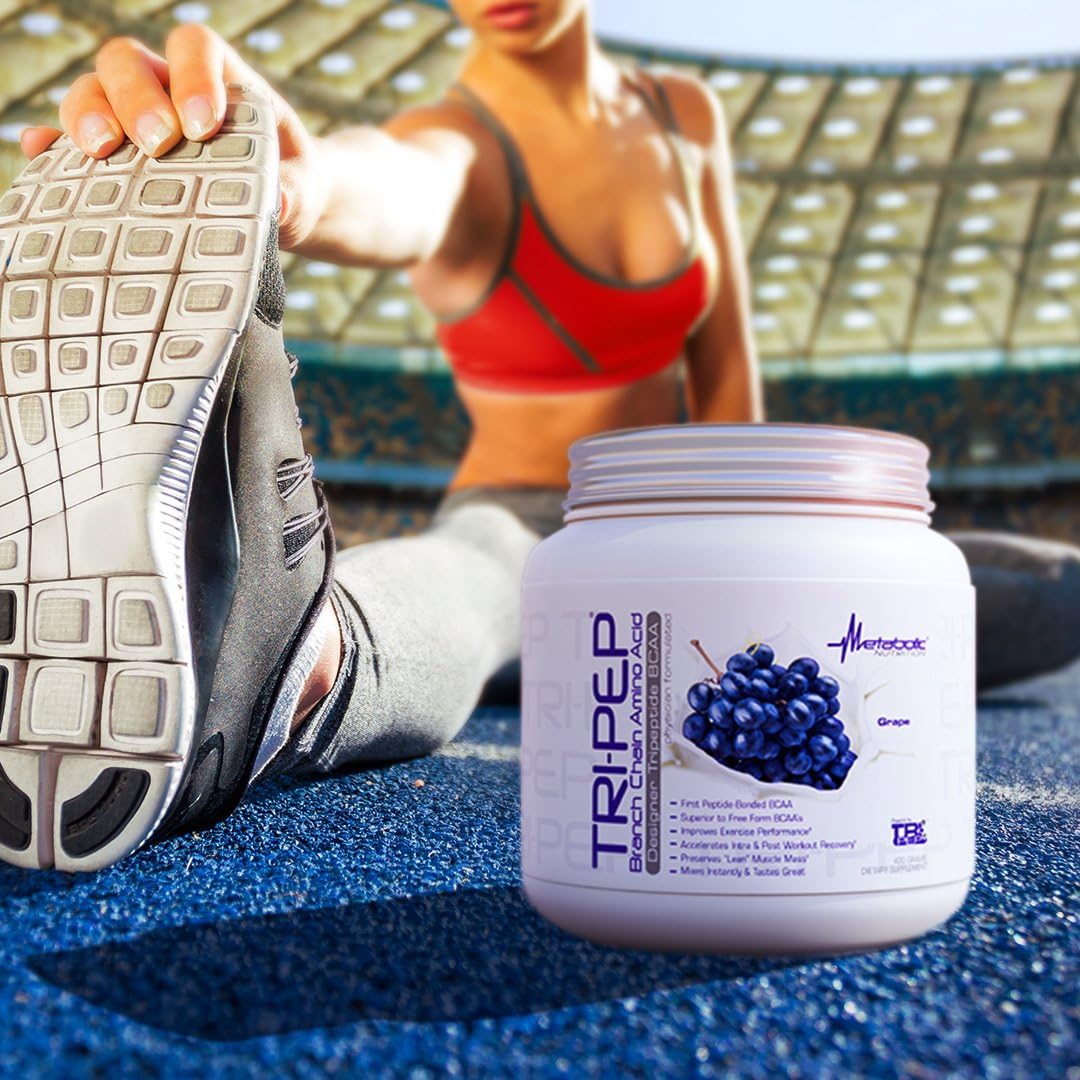 TRIPEP Blue Raspberry BCAA Powder Supplement - 400g (40 Servings) - Post & Pre Workout Amino Acid Boost