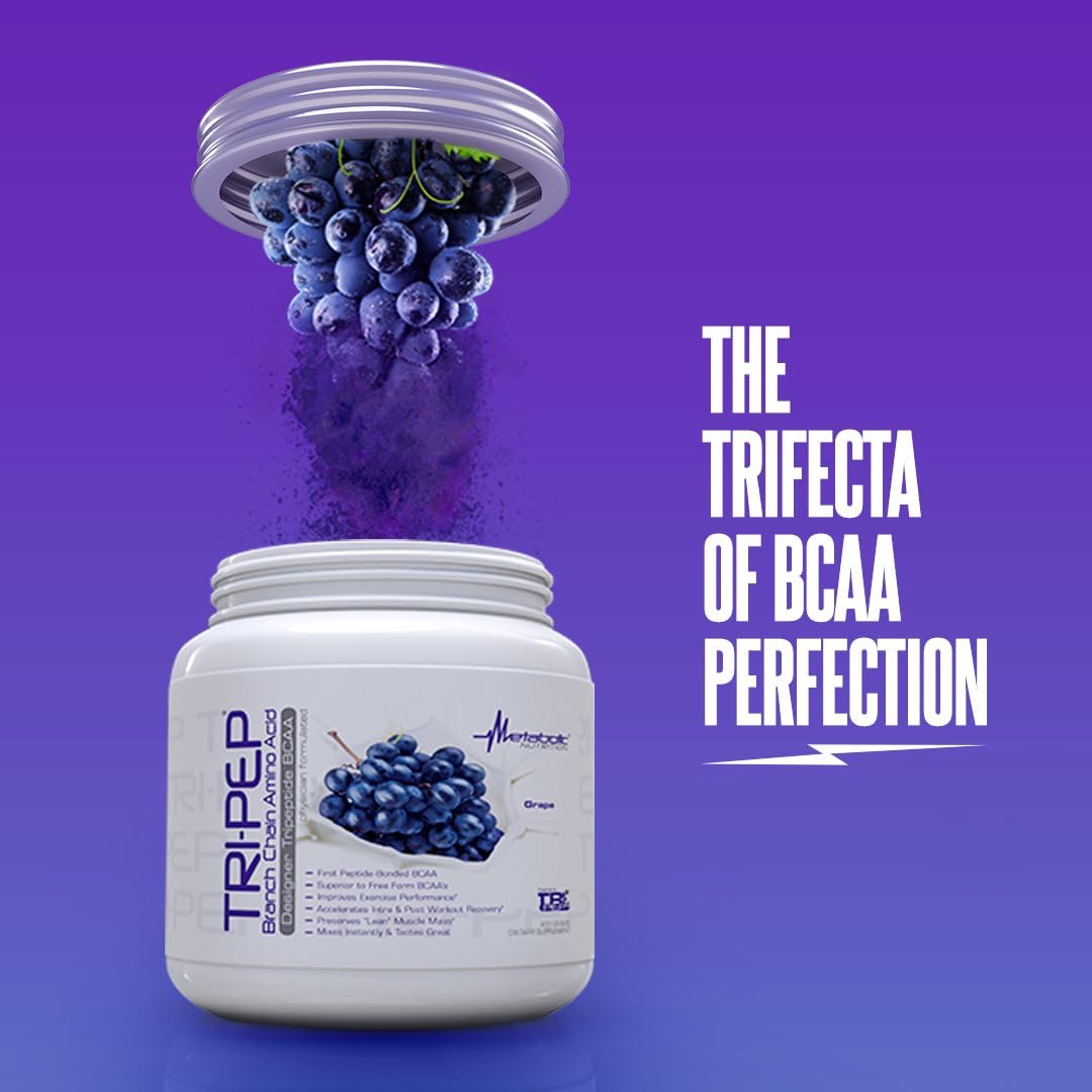 TRIPEP Blue Raspberry BCAA Powder Supplement - 400g (40 Servings) - Post & Pre Workout Amino Acid Boost