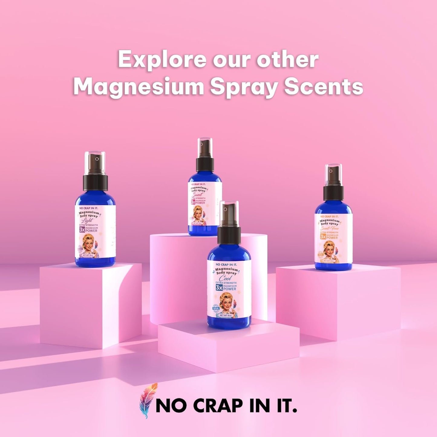 Triple Action Magnesium Spray - Immediate Relief with Magnesium Glycinate, Citrate, and Chloride Blend