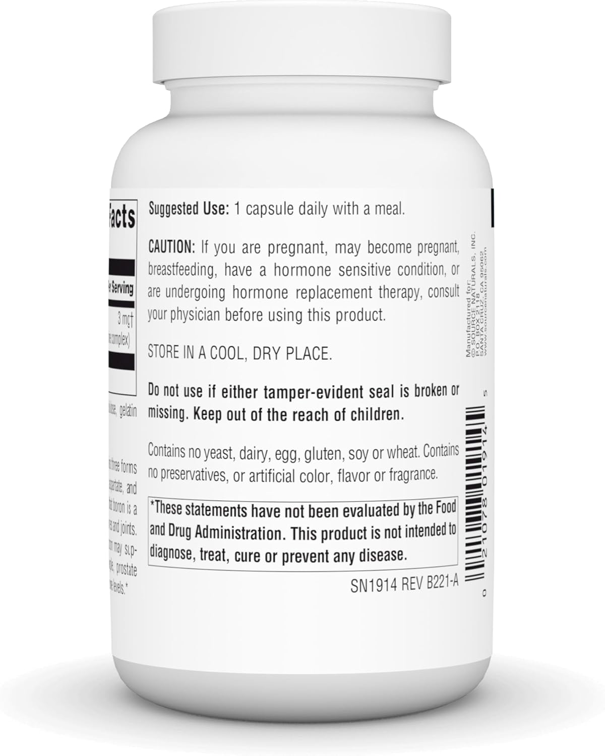 Triple Boron Capsules - 3 mg, 200 Count, Enhanced Bioavailability Formula from Source Naturals
