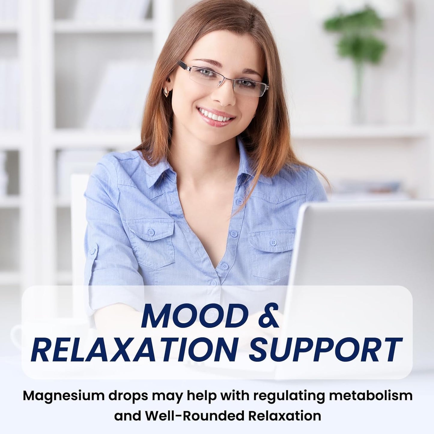 Triple Magnesium Complex Supplement with Ashwagandha, CoQ10, Vitamin B, C, D, Zinc - Vegan Lemon Flavor Liquid Drops - 1000mg Magnesium Glycinate, Threonate, Citrate