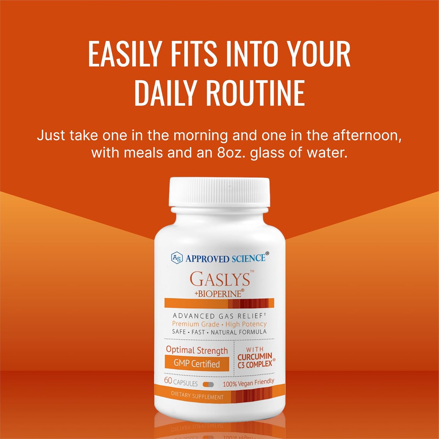 Triple Pack Approved Science® Gaslys™ - Natural Relief for Digestive Tract, Gas, and Stomach Cramps - 60 Count - Artichoke, Ginger, Fennel Seed