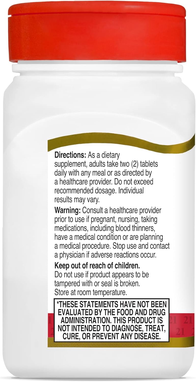 Triple Strength 21st Century Glucosamine Chondroitin Tablets - 750/600mg, 60 Count