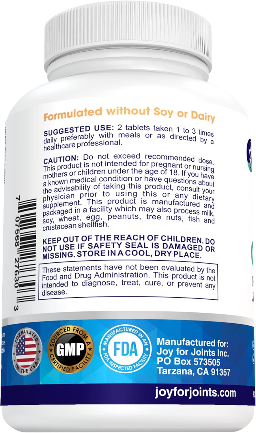 Triple Strength Glucosamine Chondroitin Joint Support Supplement, 90 Tablets, Made in USA