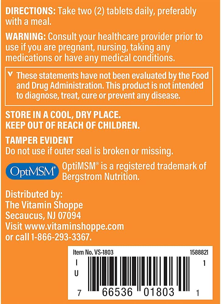 Triple Strength Glucosamine Chondroitin with MSM - 1,500 MG (120 Tablets) from The Vitamin Shoppe