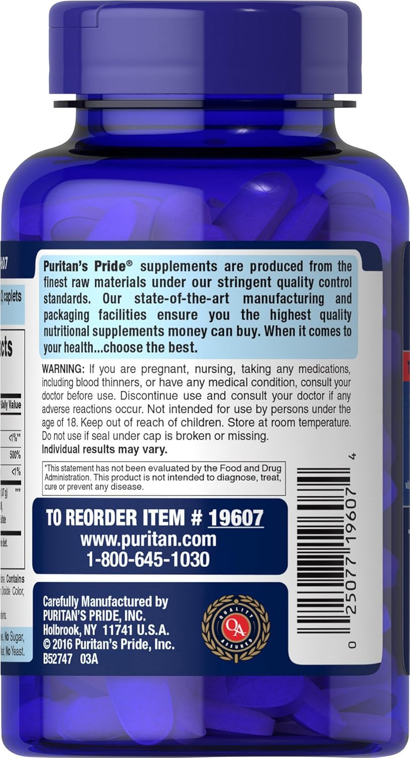 Triple Strength Glucosamine Chondroitin with Vitamin D3 Caplets - 80 Count by Puritan's Pride