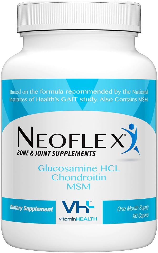 Triple Strength Neoflex Bone & Joint Health Supplement with MSM, Glucosamine, & Chondroitin - 90 Caplets