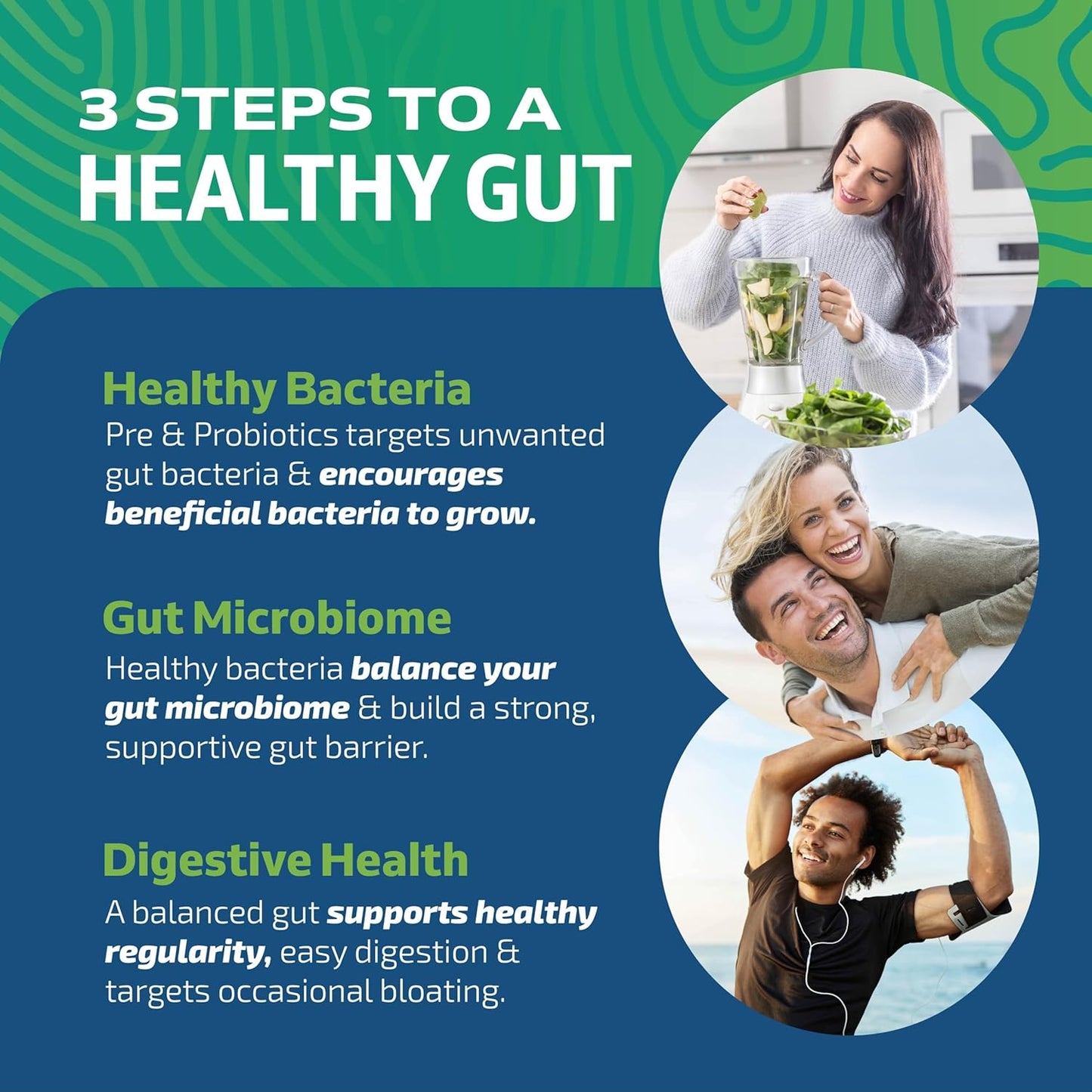 Triple Strength Omega 3 Fish Oil and Probiotic Capsules for Gut Health & Immune Support - 60 Servings