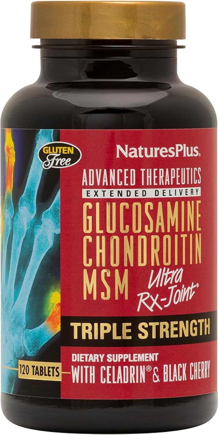 Triple Strength Ultra Rx-Joint Extended Delivery - 120 Tablets - High Potency Joint Support with Glucosamine, Chondroitin, MSM - Gluten-Free - 30 Servings