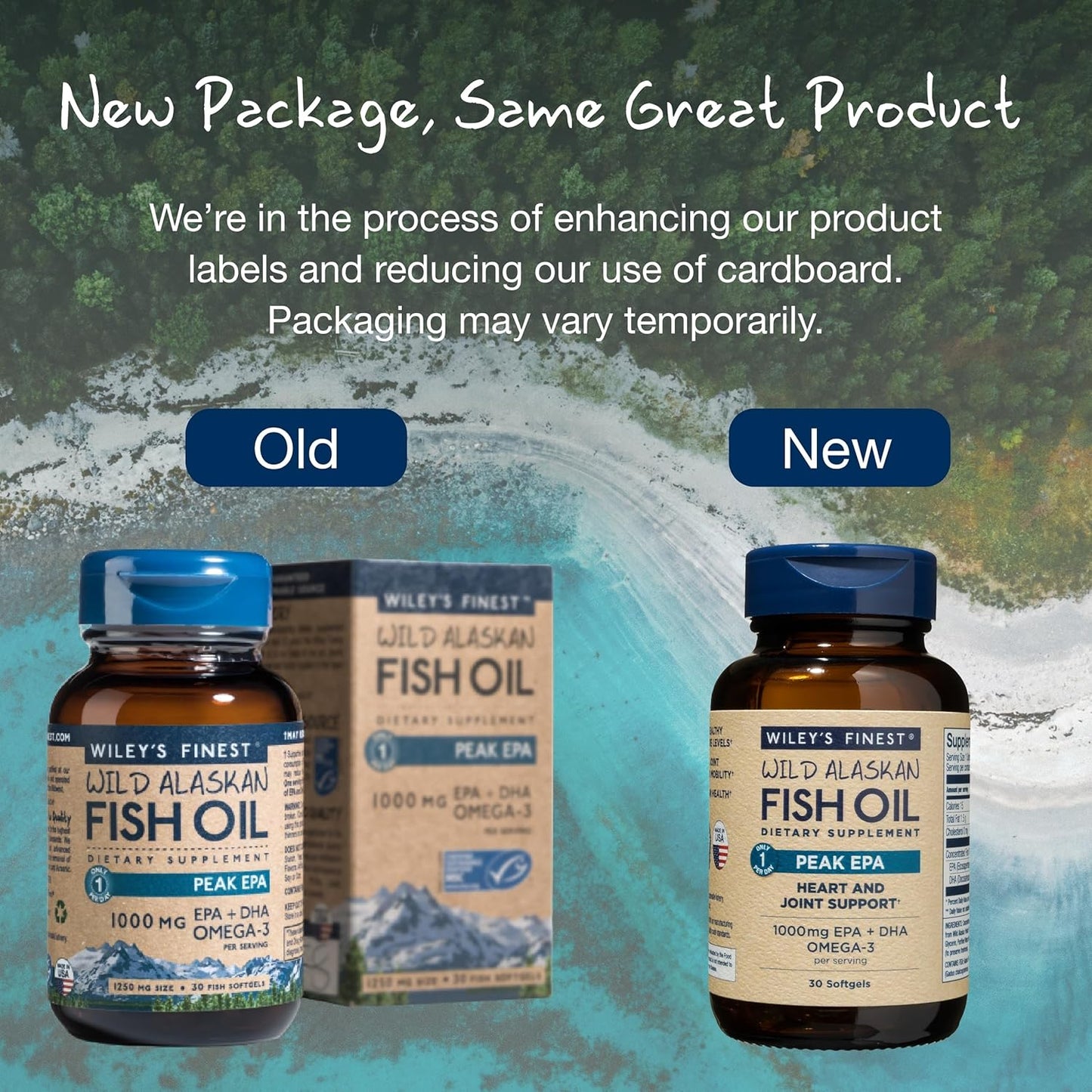 Triple Strength Wild Alaskan Fish Oil Softgels - 1000mg Omega-3s, SQF-Certified - 30 Servings