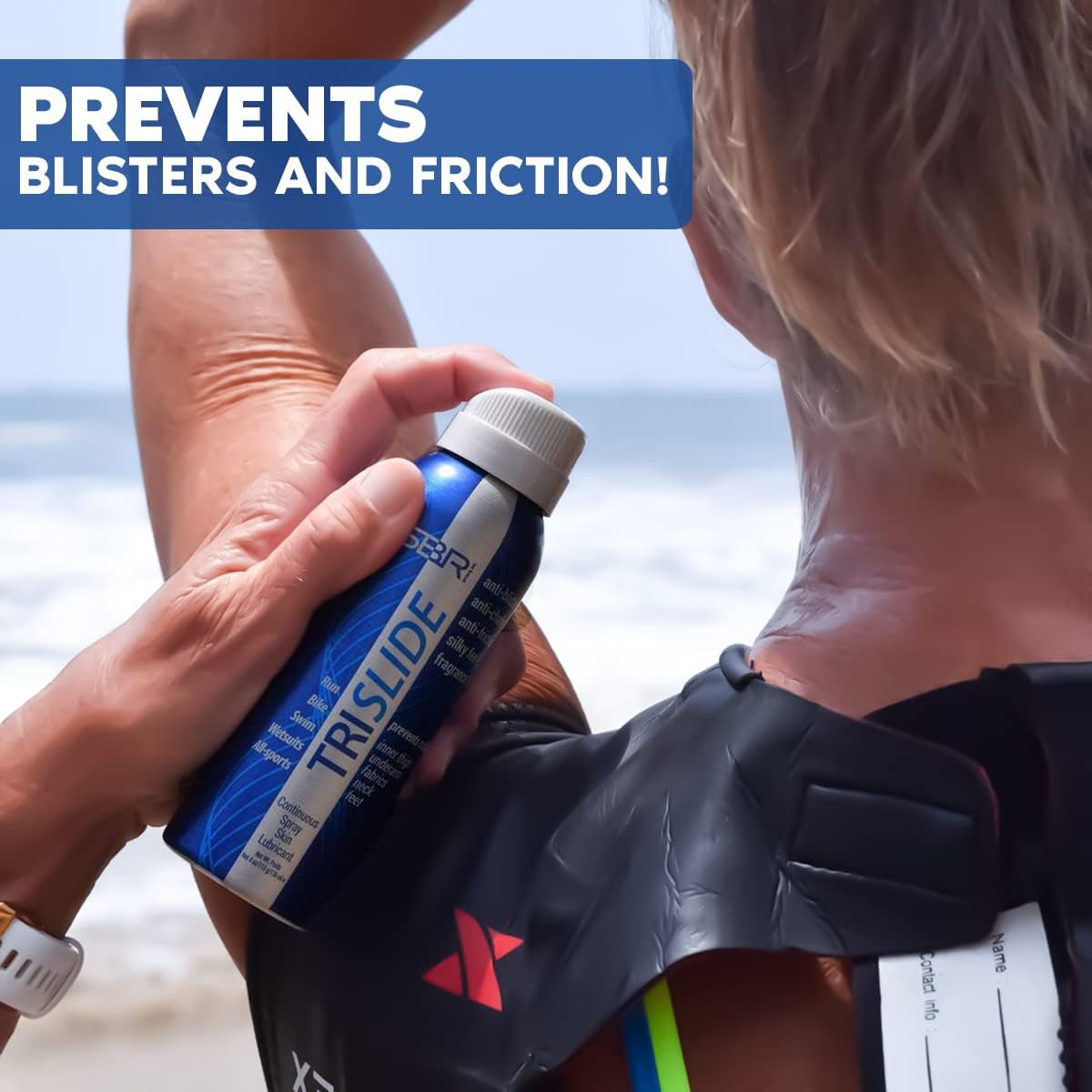 TRISLIDE Anti-Chafe Skin Lubricant Spray - Prevents Chafing and Blisters - Long-Lasting Protection - Pack of 2