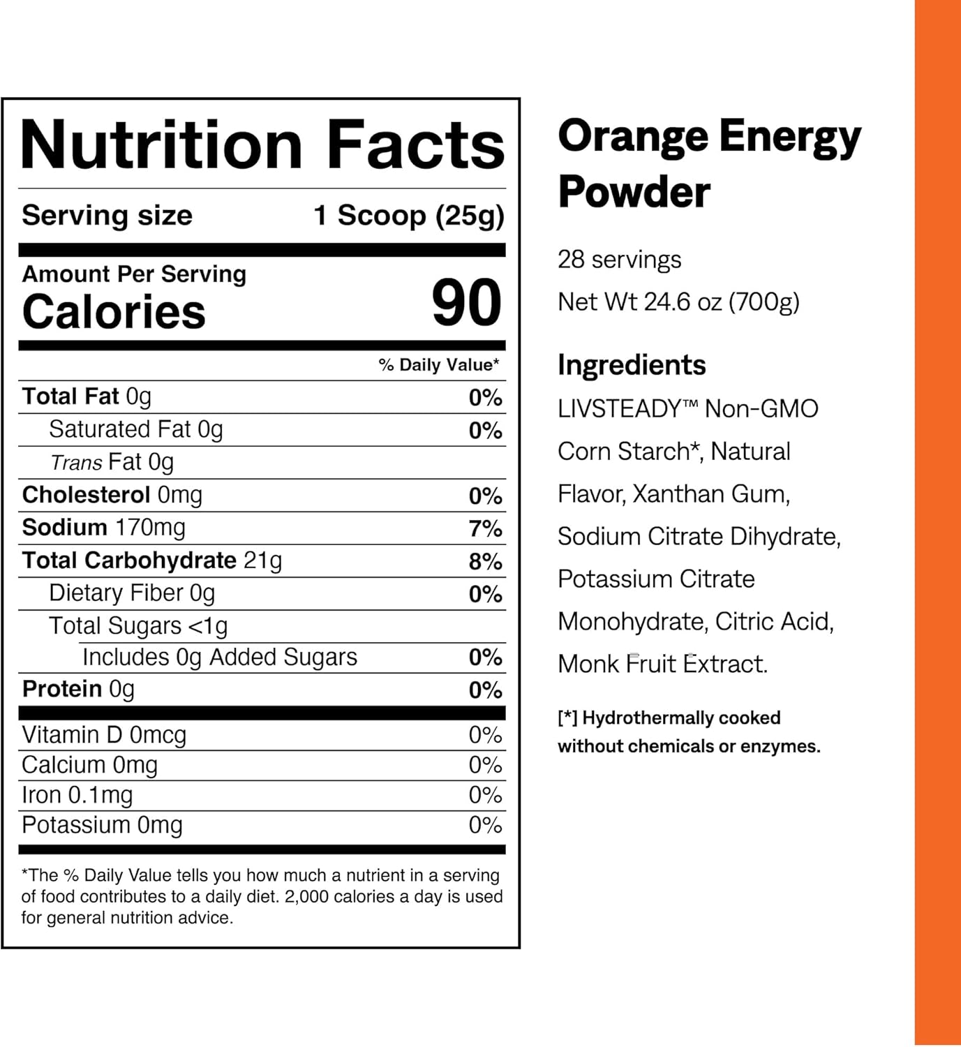 Tropical Orange UCAN Energy Powder - Keto, Sugar-Free Pre & Post Workout for Men & Women - Non-GMO, Vegan, Gluten-Free - Ideal for Runners, Gym-Goers, and Athletes - 28 Servings, 24.6oz - BoostGo Australia