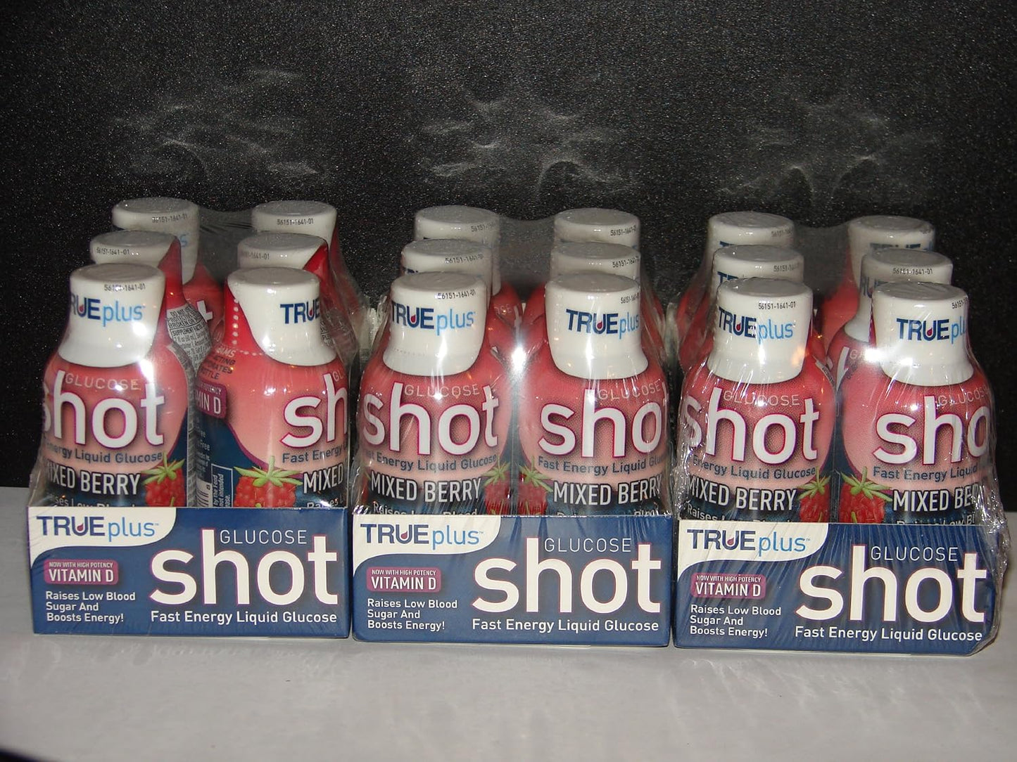 TRUEplus Mixed Berry Flavored Glucose Liquid Shots 2oz - 18 Pack