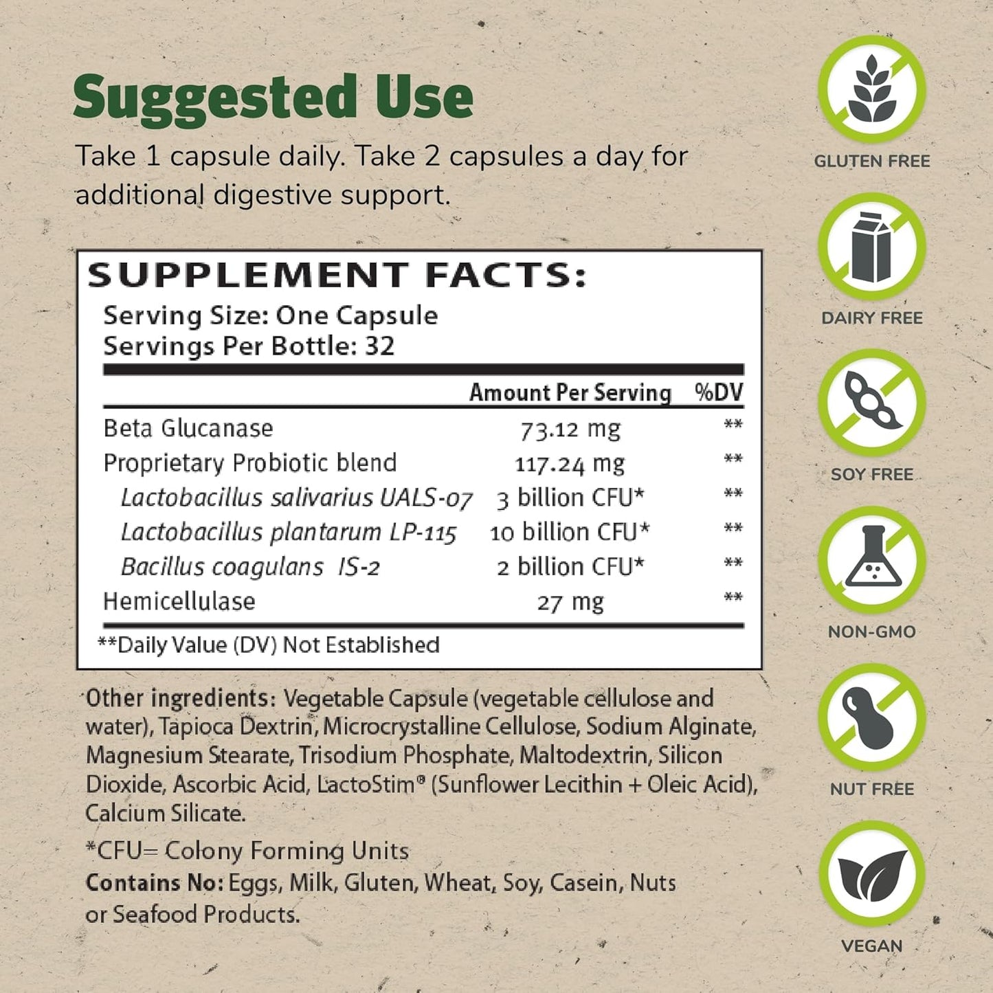 TruFlora Probiotic & Enzyme Blend - 64 Capsules, 2-Pack - Supports Gut Health & Energy - Gluten-Free