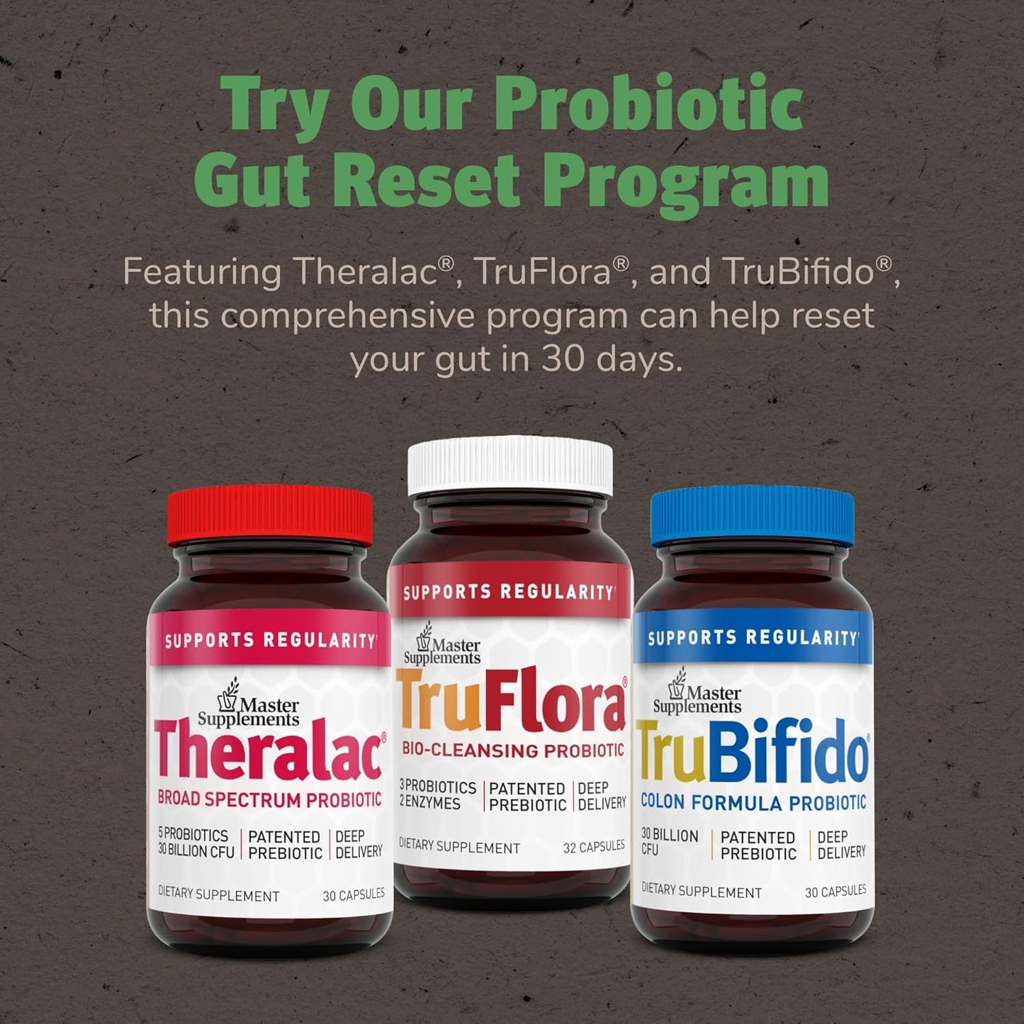 TruFlora Probiotic & Enzyme Blend - 64 Capsules, 2-Pack - Supports Gut Health & Energy - Gluten-Free