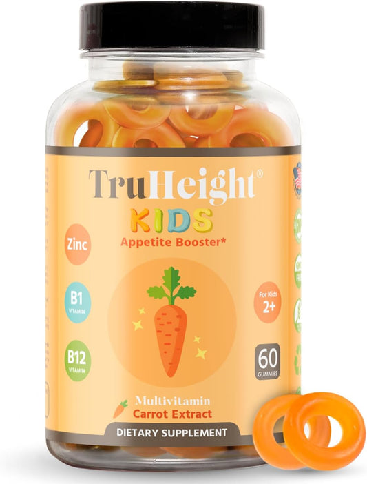 TruHeight Appetite Booster Gummies - 60 Count, Pack of 1 - Natural Supplement for Increasing Appetite and Growth