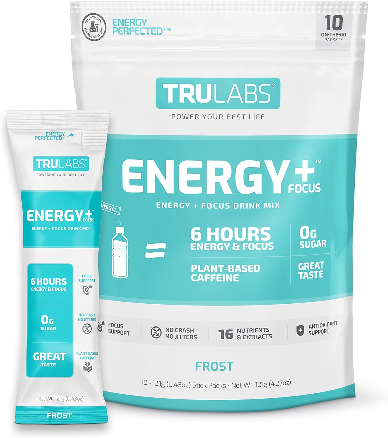 TRULABS Frost Endurance Energy + Focus Powdered Drink Mix for Athletic Performance