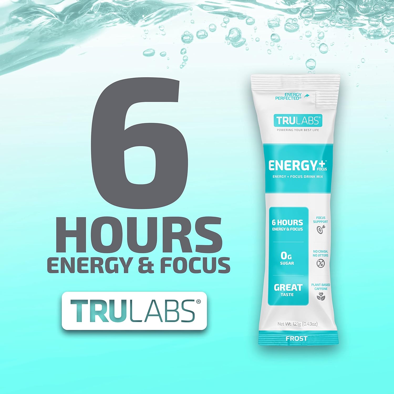 TRULABS Frost Endurance Energy + Focus Powdered Drink Mix for Athletic Performance